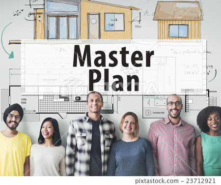 Stock Photo: Master Plan Management Mission Performance Concept