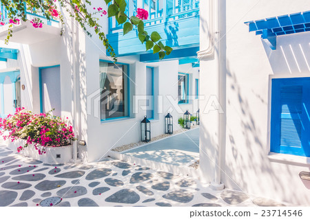 Beautiful architecture with santorini and greece style 23714546
