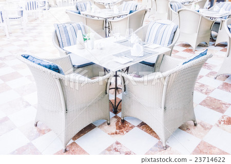 Empty table and chair Empty table and chair 23714622