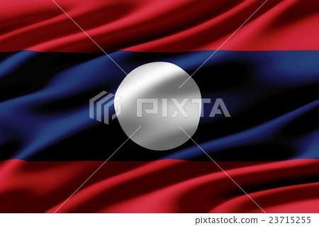 Crumpled Laos Flag Closeup Texture Background (High Resolution 3D CG Rendering ∕ Coloring Illustration) Crumpled Laos Flag Closeup Texture Background (High Resolution 3D CG Rendering ∕ Coloring Illustration) 23715255