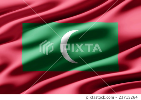 Wrinkled Maldives Flag Closeup Texture Background (High Resolution 3D CG Rendering ∕ Coloring Illustration) Wrinkled Maldives Flag Closeup Texture Background (High Resolution 3D CG Rendering ∕ Coloring Illustration) 23715264