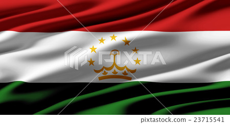 Crumpled Tajik Flag Closeup Texture Background (High Resolution 3D CG Rendering ∕ Coloring Illustration) Crumpled Tajik Flag Closeup Texture Background (High Resolution 3D CG Rendering ∕ Coloring Illustration) 23715541