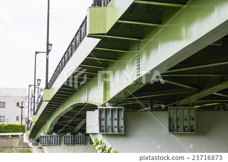 Bridge of national road which carried out seismic reinforcement construction and painting 23716873