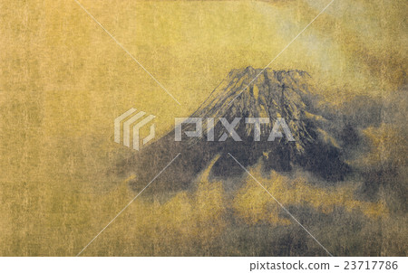 Japanese style background material Mt. Fuji peak map 23717786