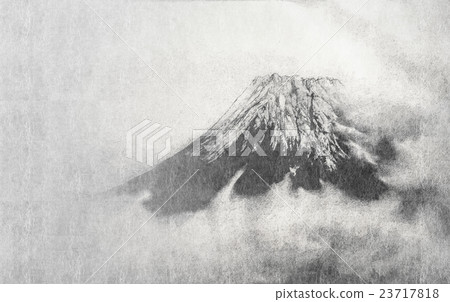 Japanese style background material Mt. Fuji peak map Japanese style background material Mt. Fuji peak map 23717818