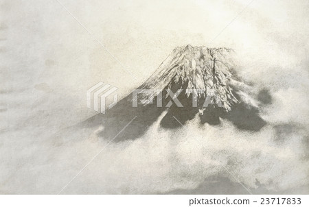 Japanese style background material Mt. Fuji peak map Japanese style background material Mt. Fuji peak map 23717833