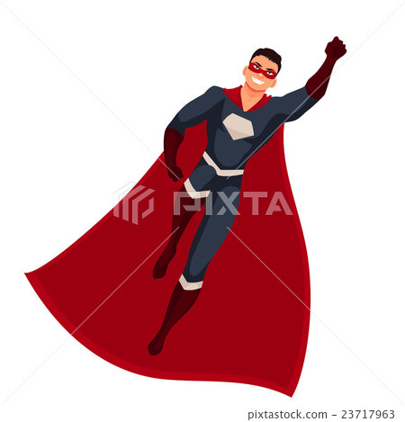 Superhero man in cape and usual clothes Superhero man in cape and usual clothes 23717963