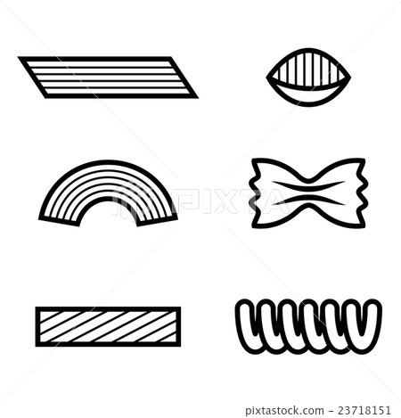 pasta black line icon - Stock Illustration [23718151] - PIXTA
