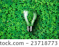 Light bulb is on green grass background 23718773