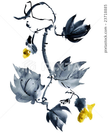Yellow flower illustration.. Yellow flower illustration.. 23718885