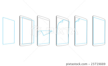 set steps apply screen protector tablet PC 23719889