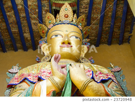 Giant Maitreya Buddha statue in Namgyal Tsemo Giant Maitreya Buddha statue in Namgyal Tsemo 23720948