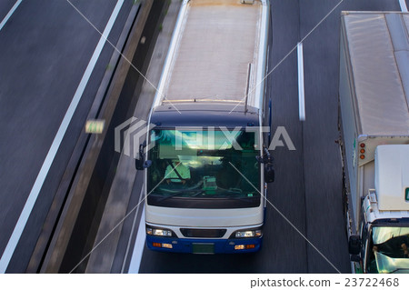 JR bus running on highway 23722468