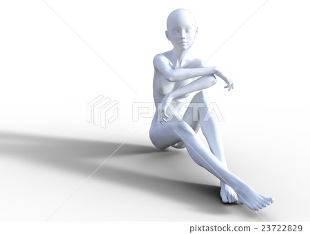 Female image White mannequin perming3DCG Illustration material Female image White mannequin perming3DCG Illustration material 23722829