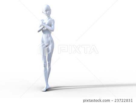 Female image White mannequin perming3DCG Illustration material Female image White mannequin perming3DCG Illustration material 23722831