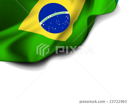 Waving flag of Brazil, South America 23722963
