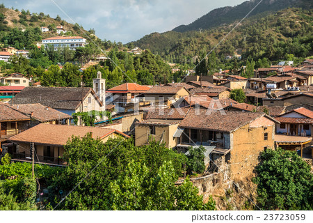 Panoramic view of Kakopetria village.Cyprus 23723059