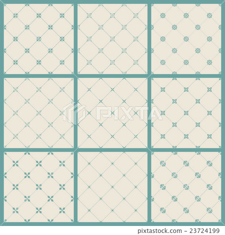 Vector seamless pattern set with art ornament for - Stock Illustration ...