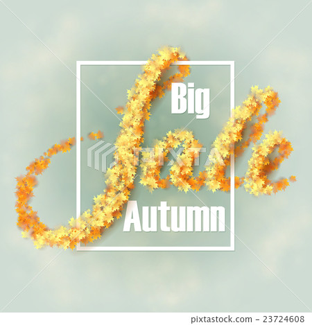 Autumn background with leaves 23724608