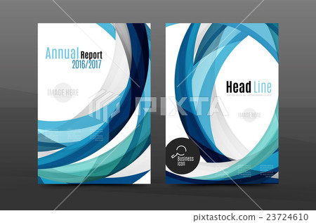 Blue wave annual report cover template 23724610