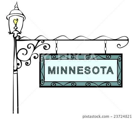 Minnesota retro pointer lamppost.  23724821