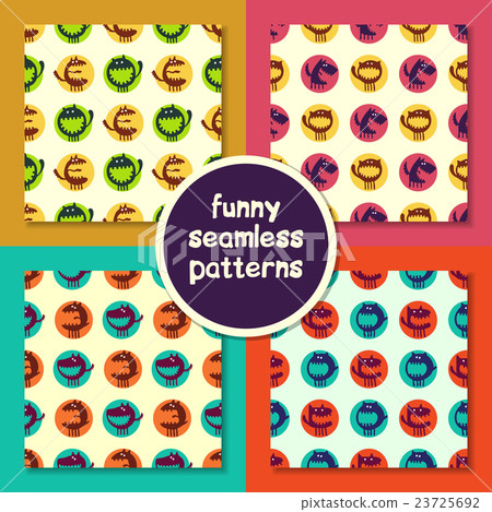 seamless pattern with monsters vector illustration seamless pattern with monsters vector illustration 23725692