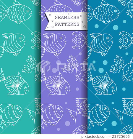 seamless pattern with sea fish seamless pattern with sea fish 23725695