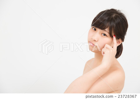 Women troubled about beauty Women troubled about beauty 23728367