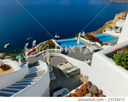 Oia, Santorini, Greece - Beautiful white terraces 23729271