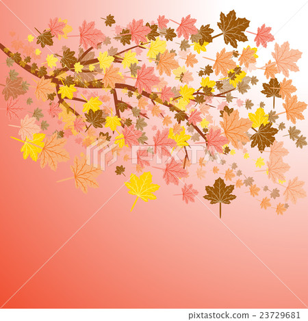Flying autumn leaves with copy space. 23729681
