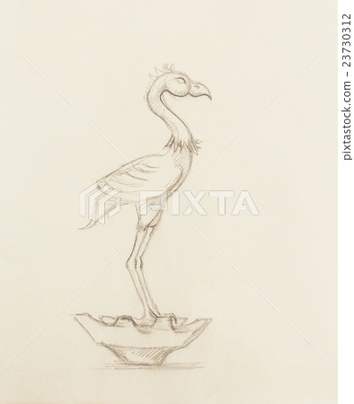 flamingo illustration. original hand drawing on 23730312
