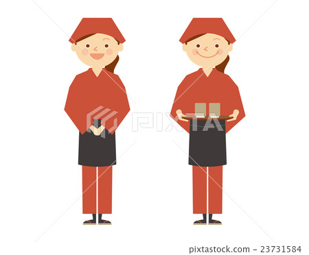 Working clothes Women whole body Working illustrations 23731584