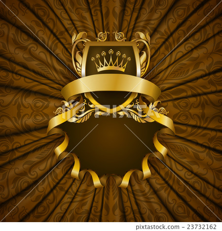 Elegant golden frame banner 23732162