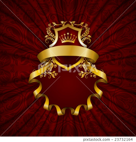 Elegant golden frame banner 23732164