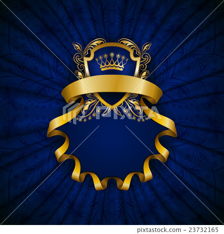 Elegant golden frame banner 23732165