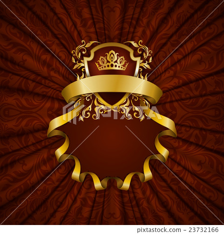 Elegant golden frame banner 23732166