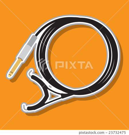 Clip cord icon on a colored background. 23732475