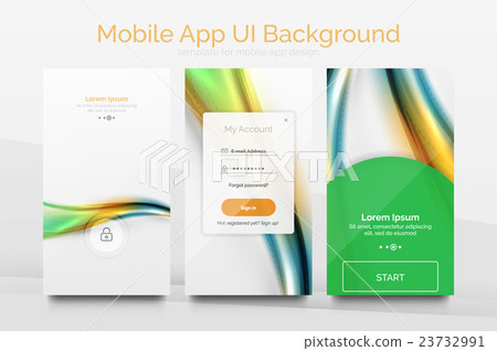Mobile application interface background design - Stock Illustration ...