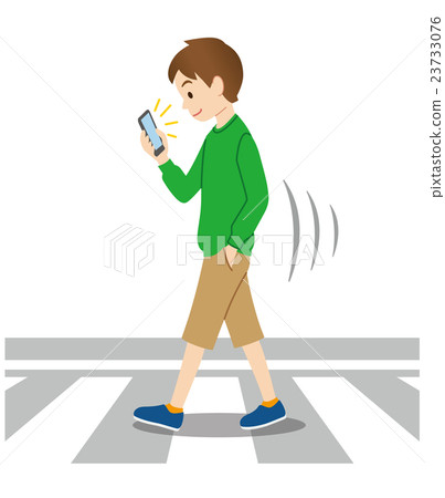 Walking smartphone 23733076