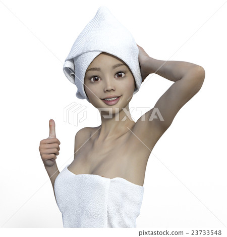 Waste hair treatment Before after perme3DCG illustration material 23733548