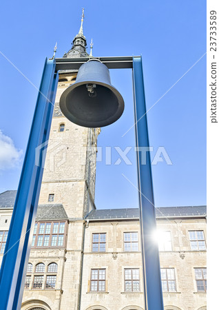 Bell Of Peace in front of the townhall of Dessau 23733589