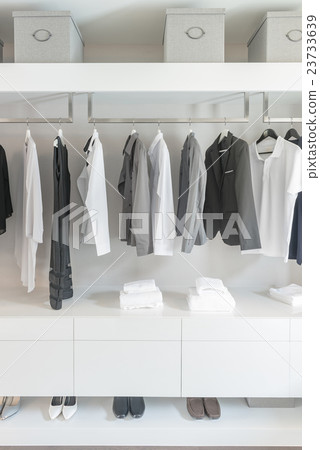 black and white color tone clothes in wardrobe black and white color tone clothes in wardrobe 23733639