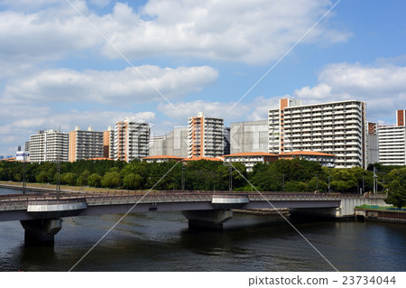 Yashio Park Town and Katsushima Bridge Yashio Park Town and Katsushima Bridge 23734044
