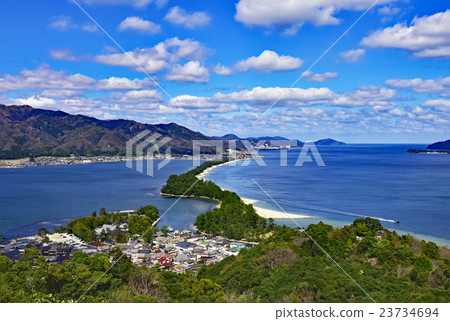 View Amanohashidate from Viewland - Stock Photo [23734694