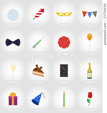celebrations set flat icons vector illustration celebrations set flat icons vector illustration 23734839