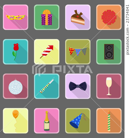 celebrations set flat icons vector illustration celebrations set flat icons vector illustration 23734841