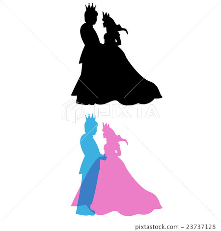 Prince and Princess with crown, King and queen 23737128