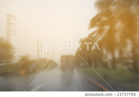 Motion blur of truck on the road. Motion blur of truck on the road. 23737798