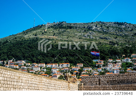 View of Sulzy Mountain from Dubrovnik Old Town 23739648