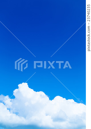 Vividly finished Cumulonimbus Sky and clouds Photo material Sky background material Copy space Advertising space Midsummer image 23740235